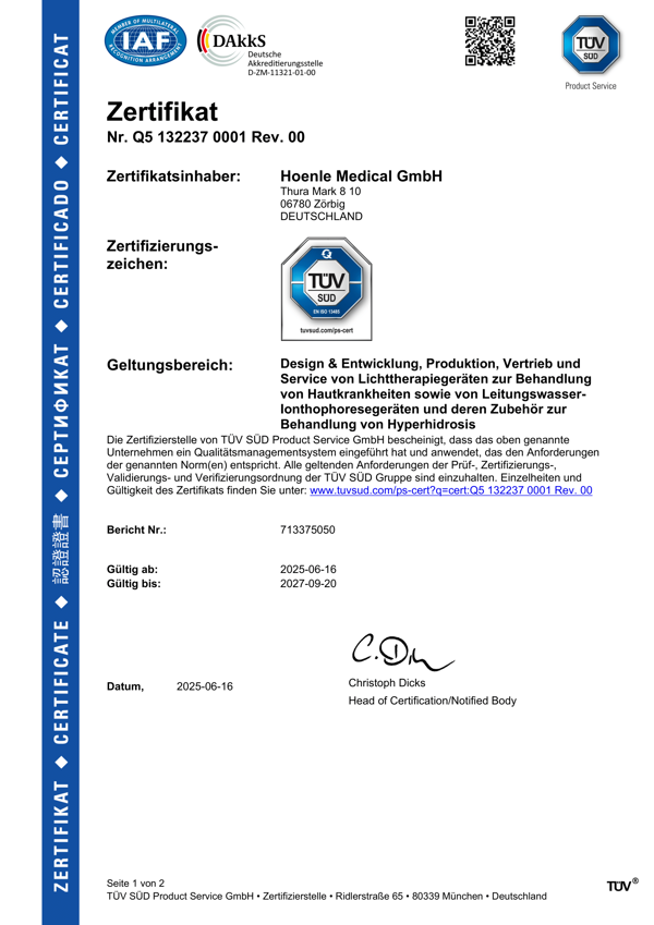 Zertifikat CE 0123